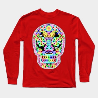 Neon Skull De Los Muertos Long Sleeve T-Shirt